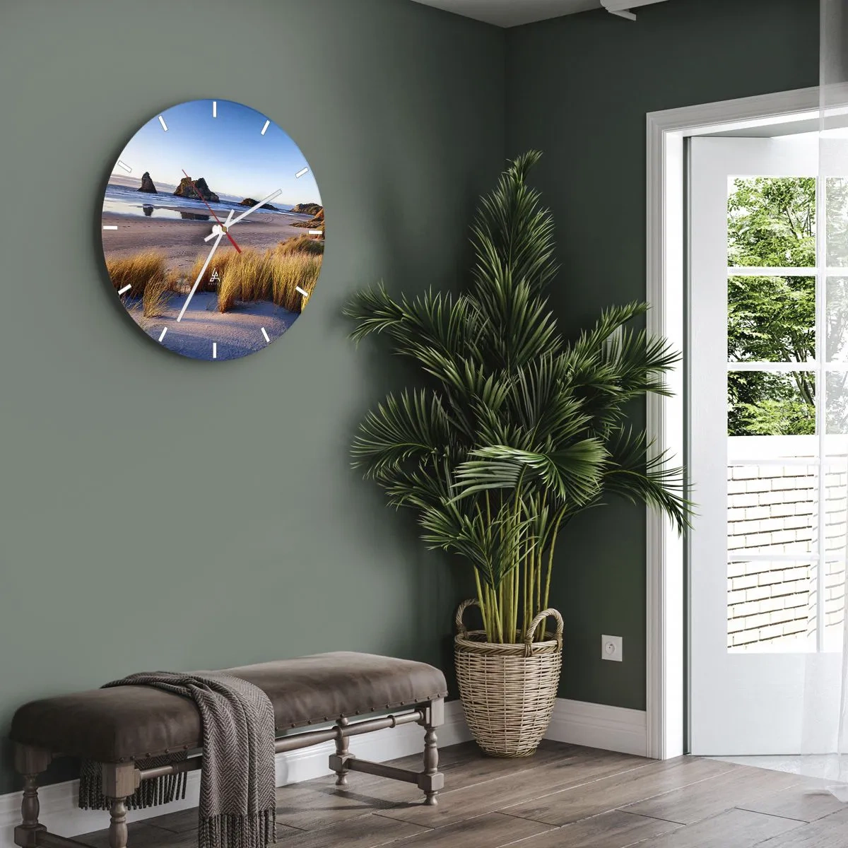 Wanduhr - Glasuhr - Für Friedenssuchende - 30x30 cm