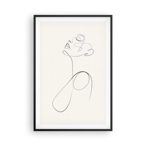 Poster in einem schwarzem Rahmen - Versunken in Träumen - 61x91 cm