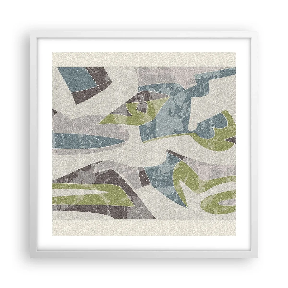 Poster in einem weißen Rahmen - Komposition hinter dem Glas - 50x50 cm