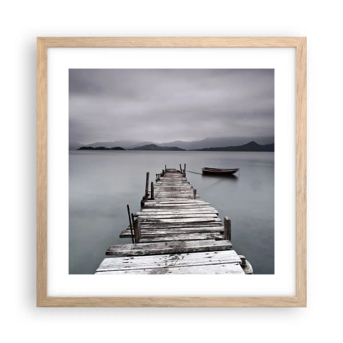 Poster in einem Rahmen aus heller Eiche - Du kannst morgen gehen - 40x40 cm