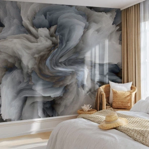 Fototapete Premium Sand - Eine abstrakte Explosion von Formen, die an Steine und Blütenblätter erinnern. - 100x70cm - Stein und Blume - Moderne Wanddekoration für Wohnzimmer und Schlafzimmer ARTTOR