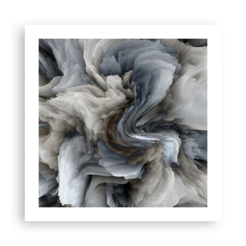 Poster - Stein und Blume - 50x50 cm