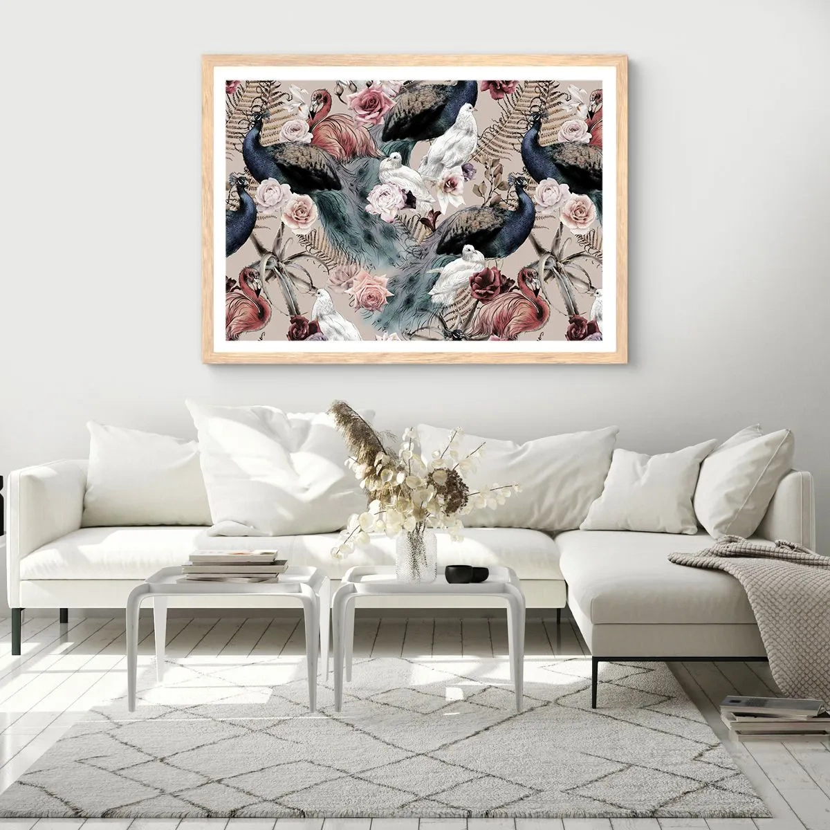 Poster in einem Rahmen aus heller Eiche - Im Schlossgarten - 100x70 cm