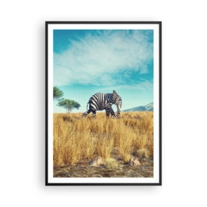 Poster in einem schwarzem Rahmen - Grau ist nicht mehr in Mode - 70x100 cm