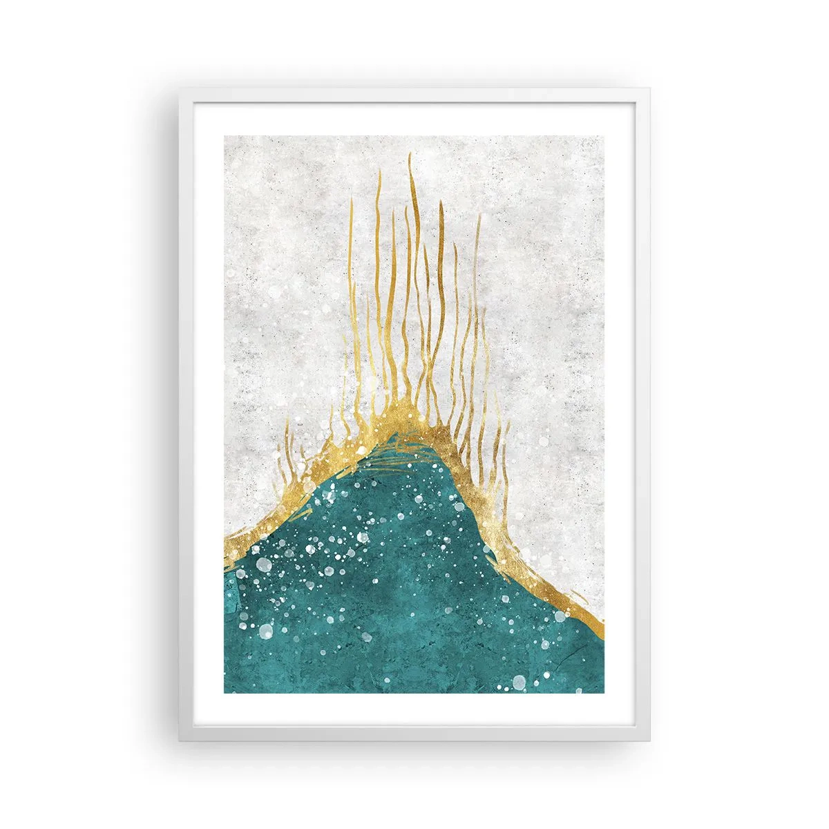 Poster in einem weißen Rahmen - Goldene Flut - 50x70 cm