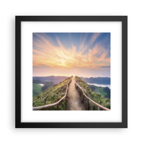 Poster in einem schwarzem Rahmen - Nah am Himmel - 30x30 cm