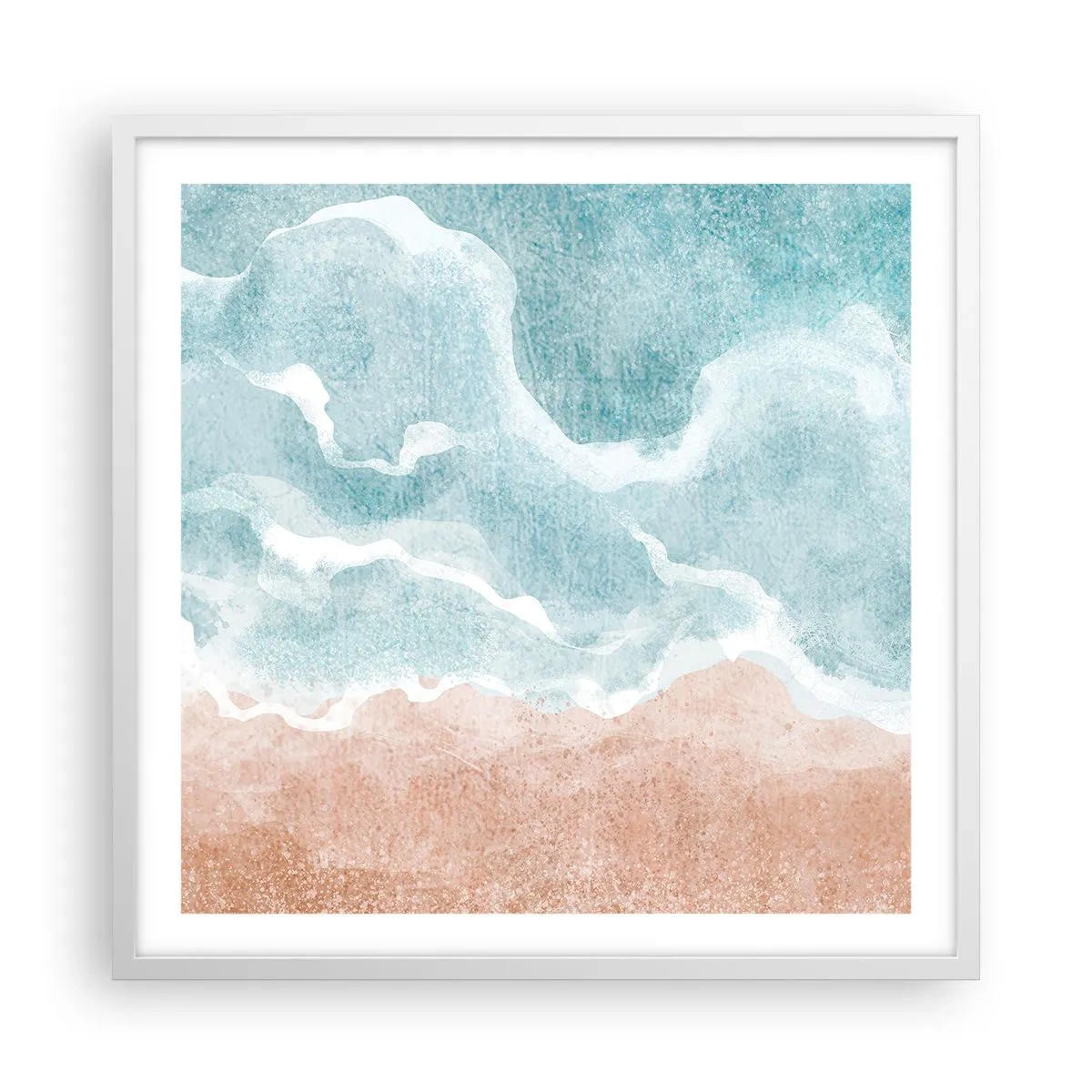 Poster in einem weißen Rahmen - Cloud-Abstraktion - 60x60 cm
