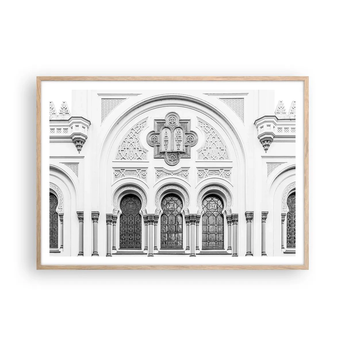 Poster in einem Rahmen aus heller Eiche - An der Grenze der Kulturen - 100x70 cm