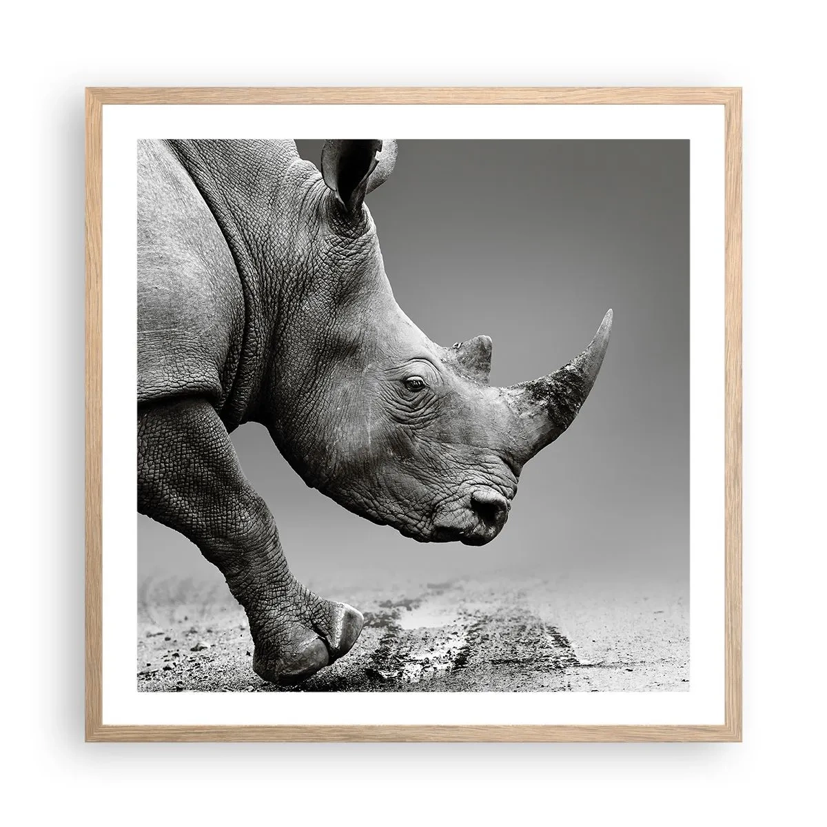 Poster in einem Rahmen aus heller Eiche - Unaufhaltsame Stärke - 60x60 cm