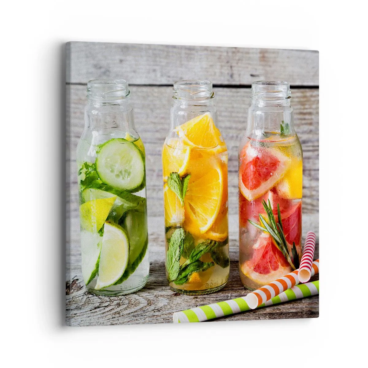 Bild auf Leinwand - Leinwandbild - Von Natur aus gesund - 40x40 cm