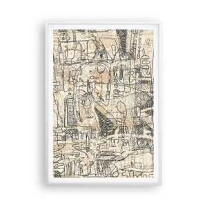 Poster in einem weißen Rahmen - Es wartet darauf, entschlüsselt zu werden - 70x100 cm