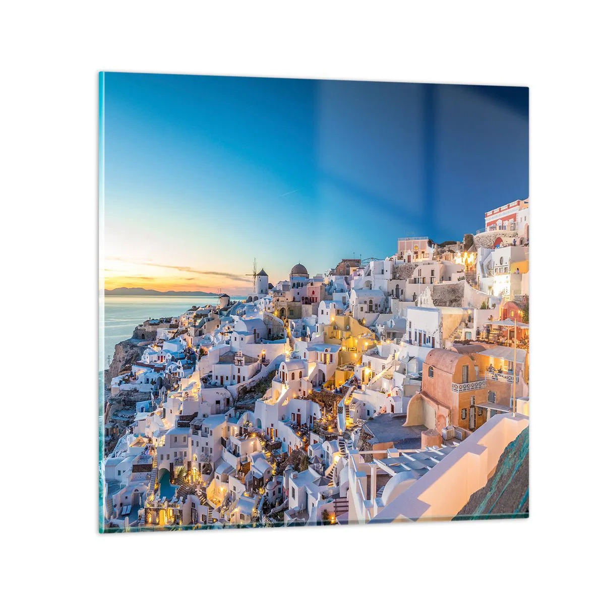 Glasbild - Bild auf glas - Die Essenz des Griechischen - 30x30 cm