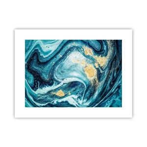 Poster - Blauer Wirbel - 40x30 cm