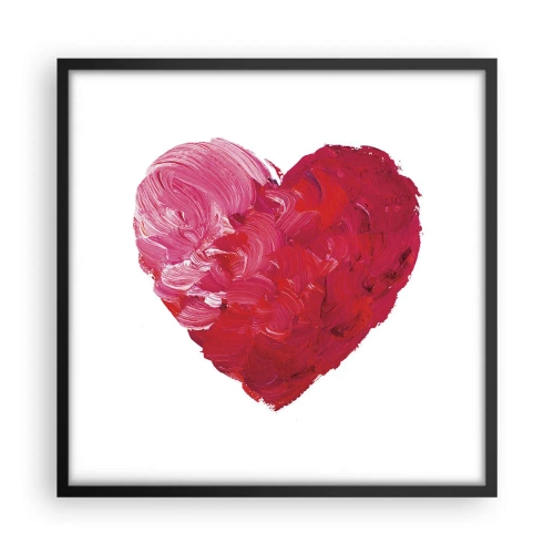 Poster in einem schwarzem Rahmen - Alles was du brauchst ist Liebe - 50x50 cm