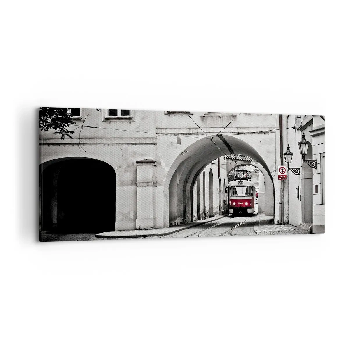 Bild auf Leinwand - Leinwandbild - Durch das Stadtlabyrinth - 100x40 cm