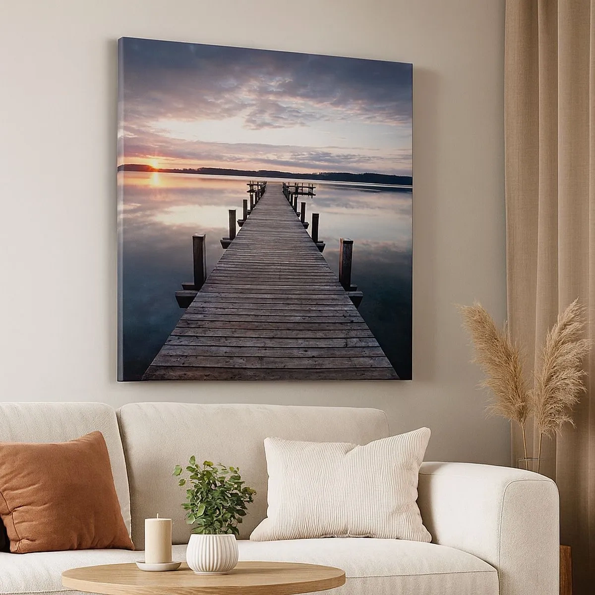 Bild auf Leinwand - Leinwandbild - Eine stille Grenze zwischen Tag und Nacht - 30x30 cm