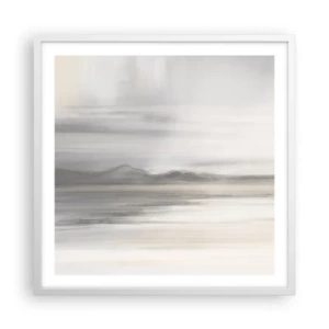 Poster in einem weißen Rahmen - Nachdenkliche Distanz - 60x60 cm