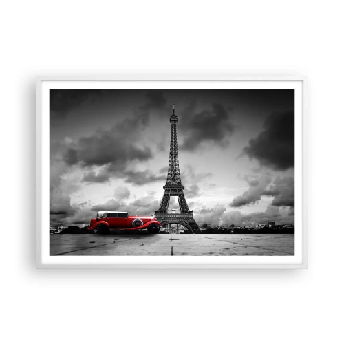 Poster in einem weißen Rahmen - Vor nicht allzu langer Zeit in Paris - 100x70 cm