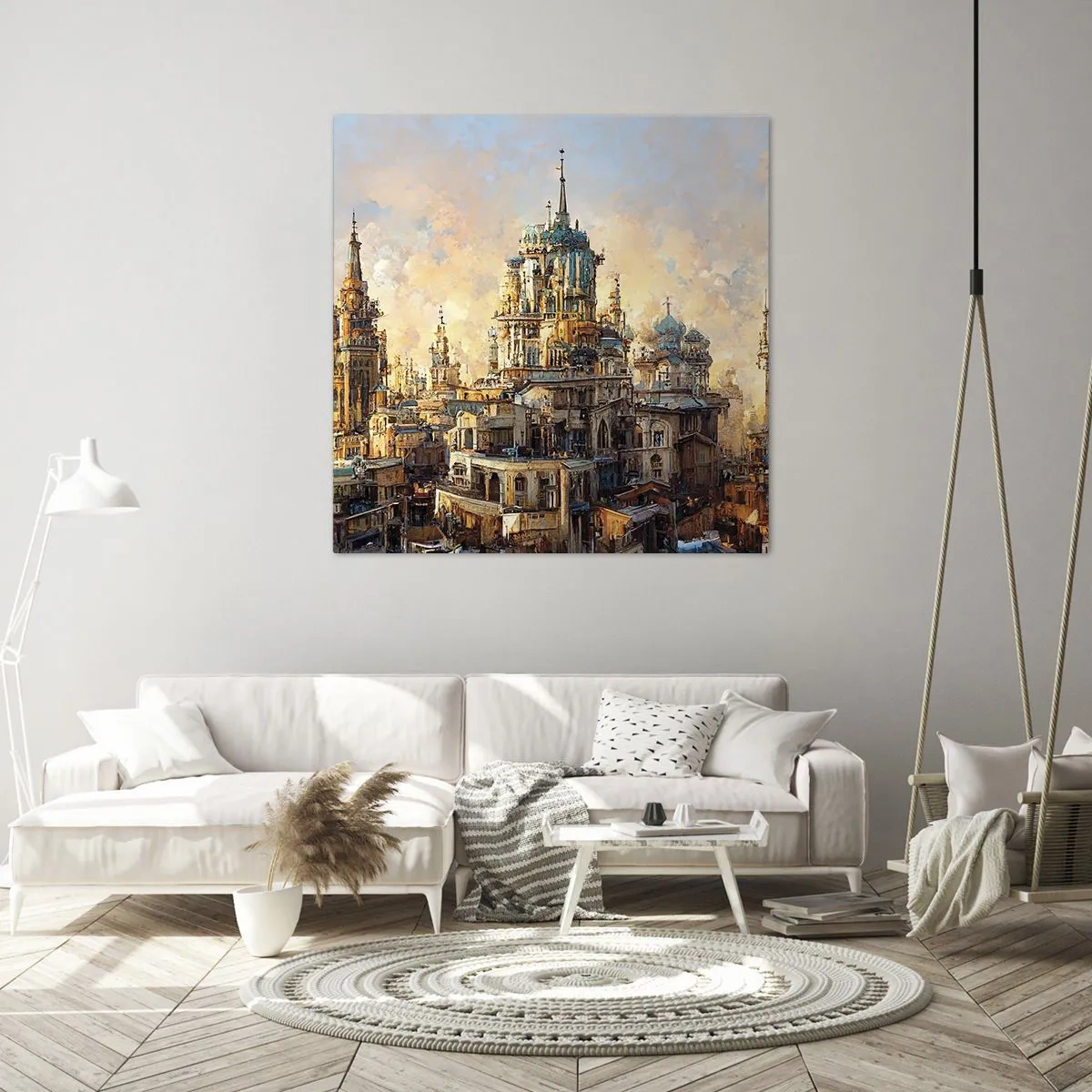 Bild auf Leinwand - Leinwandbild - Stadt der Städte - 40x40 cm