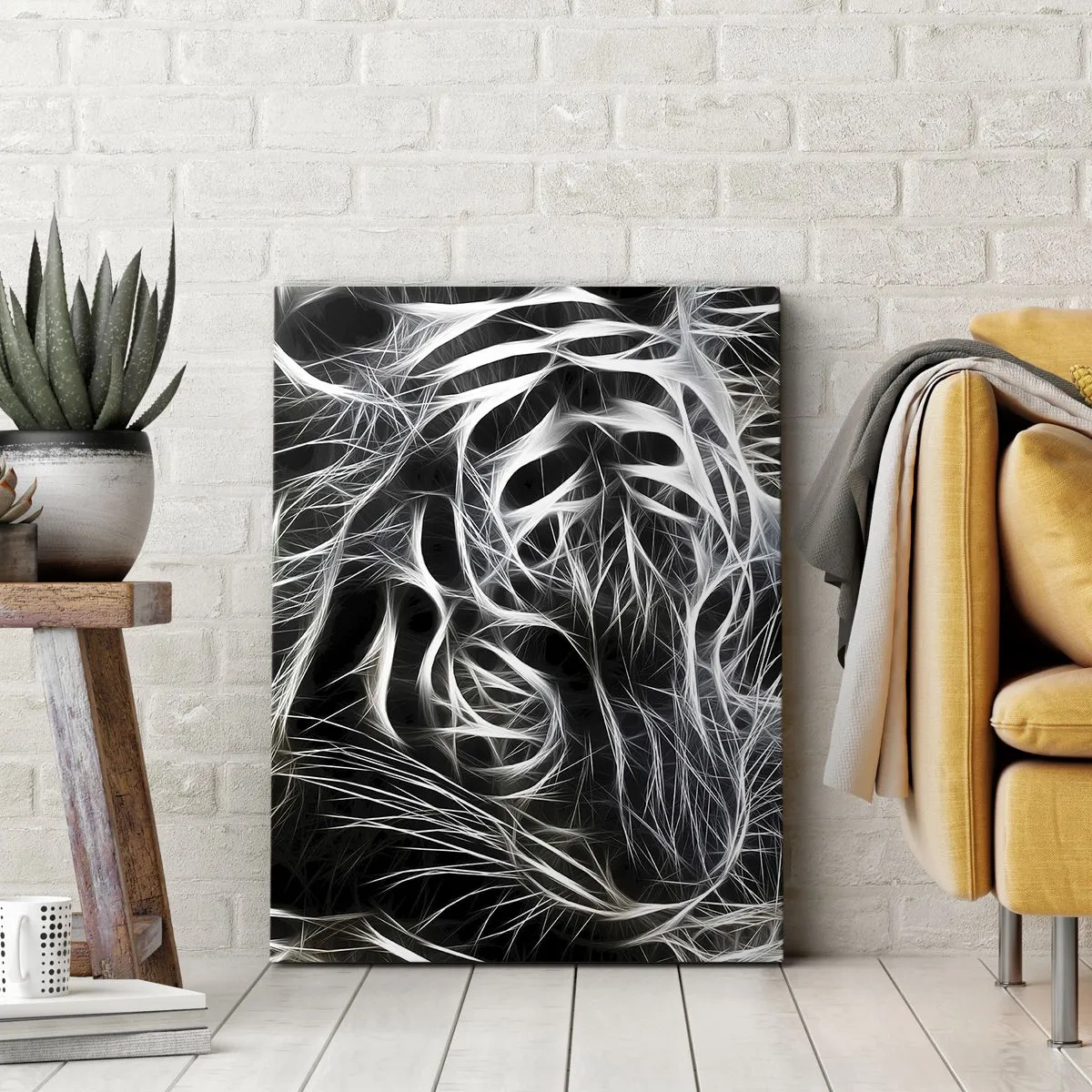 Bild auf Leinwand - Leinwandbild - Eine Studie über die Leichtigkeit der Katze - 55x100 cm