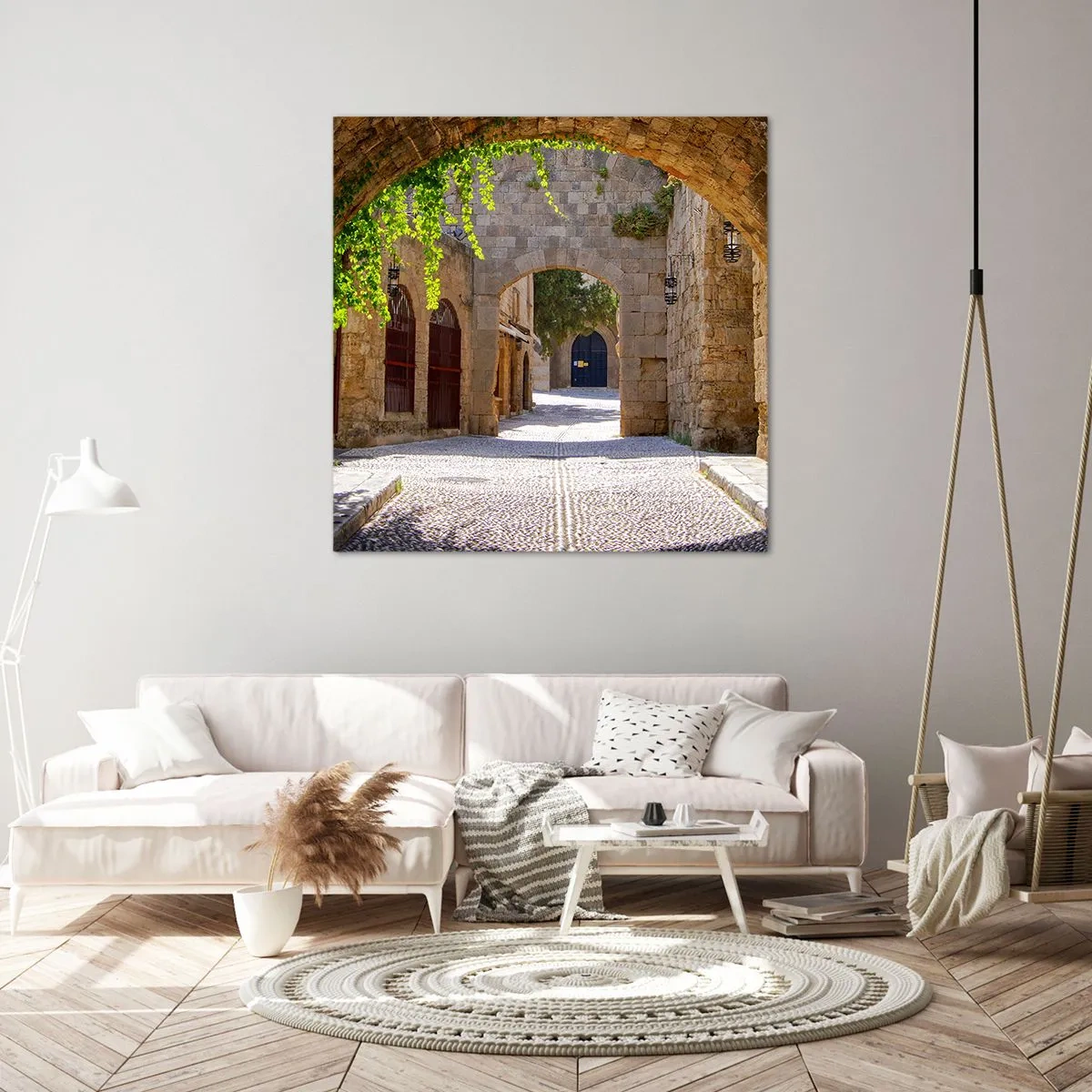 Bild auf Leinwand - Leinwandbild - Die Prozession wird bald erscheinen - 70x70 cm