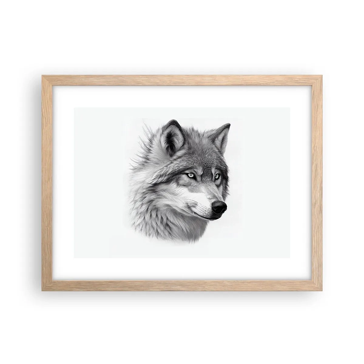 Poster in einem Rahmen aus heller Eiche - Alpha – ohne Zweifel - 40x30 cm