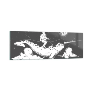Glasbild - Bild auf glas - Weltraumreiter - 90x30 cm
