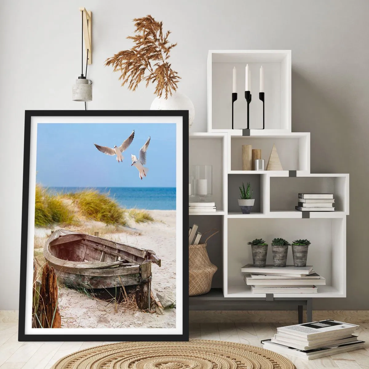 Poster in einem schwarzem Rahmen - In Wind gebadet - 70x100 cm