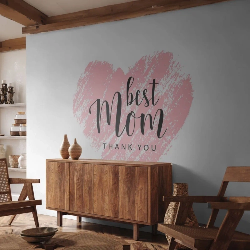 Fototapete Premium Canvas - Immer der richtige Moment - Herz, Liebe, Muttertag - 350x256 cm