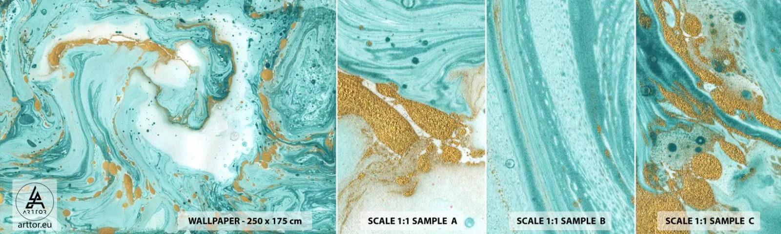 Fototapetenmuster Standard Eco - Unter der großen Welle der Edo-Ära - Abstraktion, Stück, Grafik - 100x30 cm