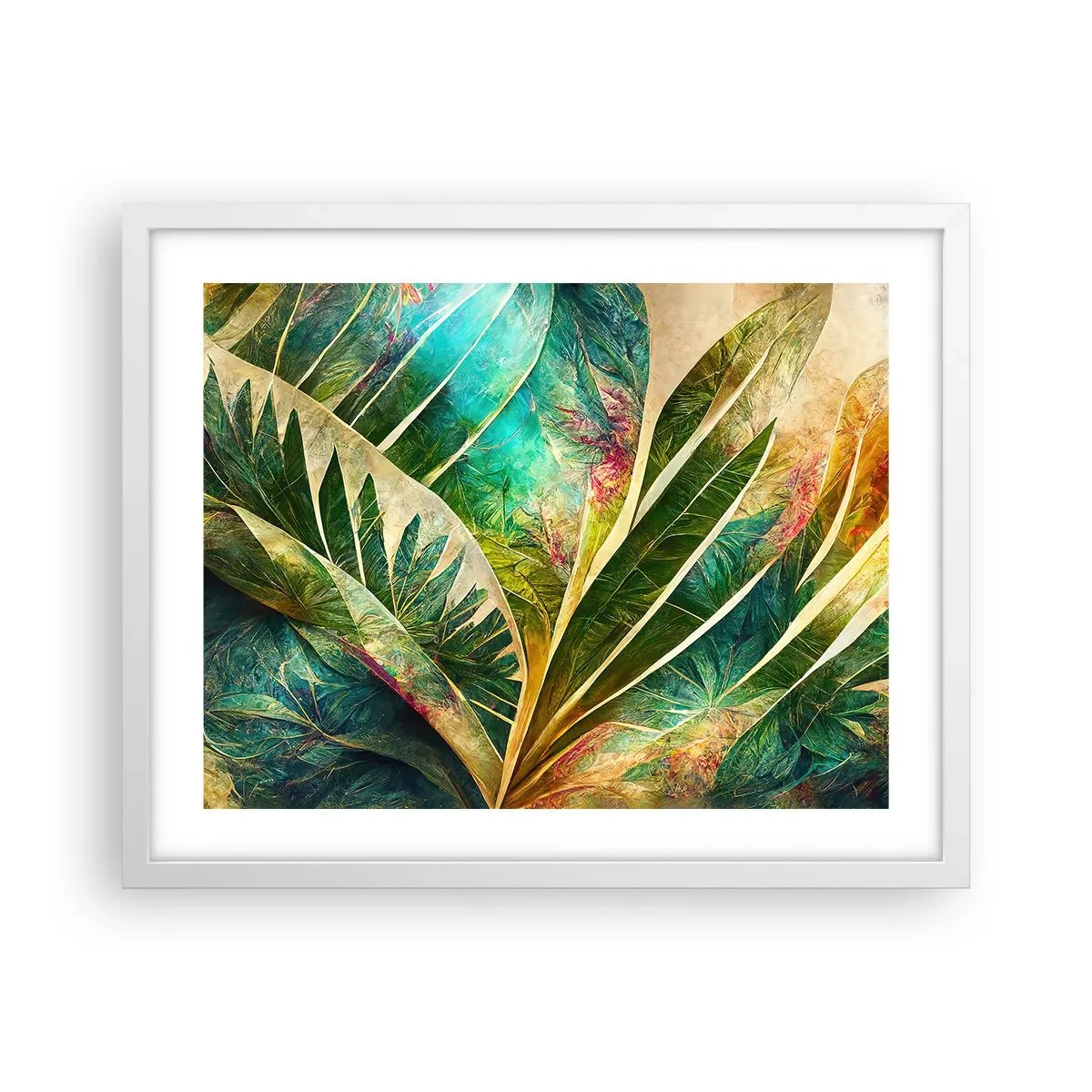 Poster in einem weißen Rahmen - Farben der Tropen - 50x40 cm