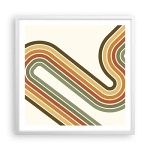Poster in einem weißen Rahmen - Zickzack zum Ziel - 60x60 cm