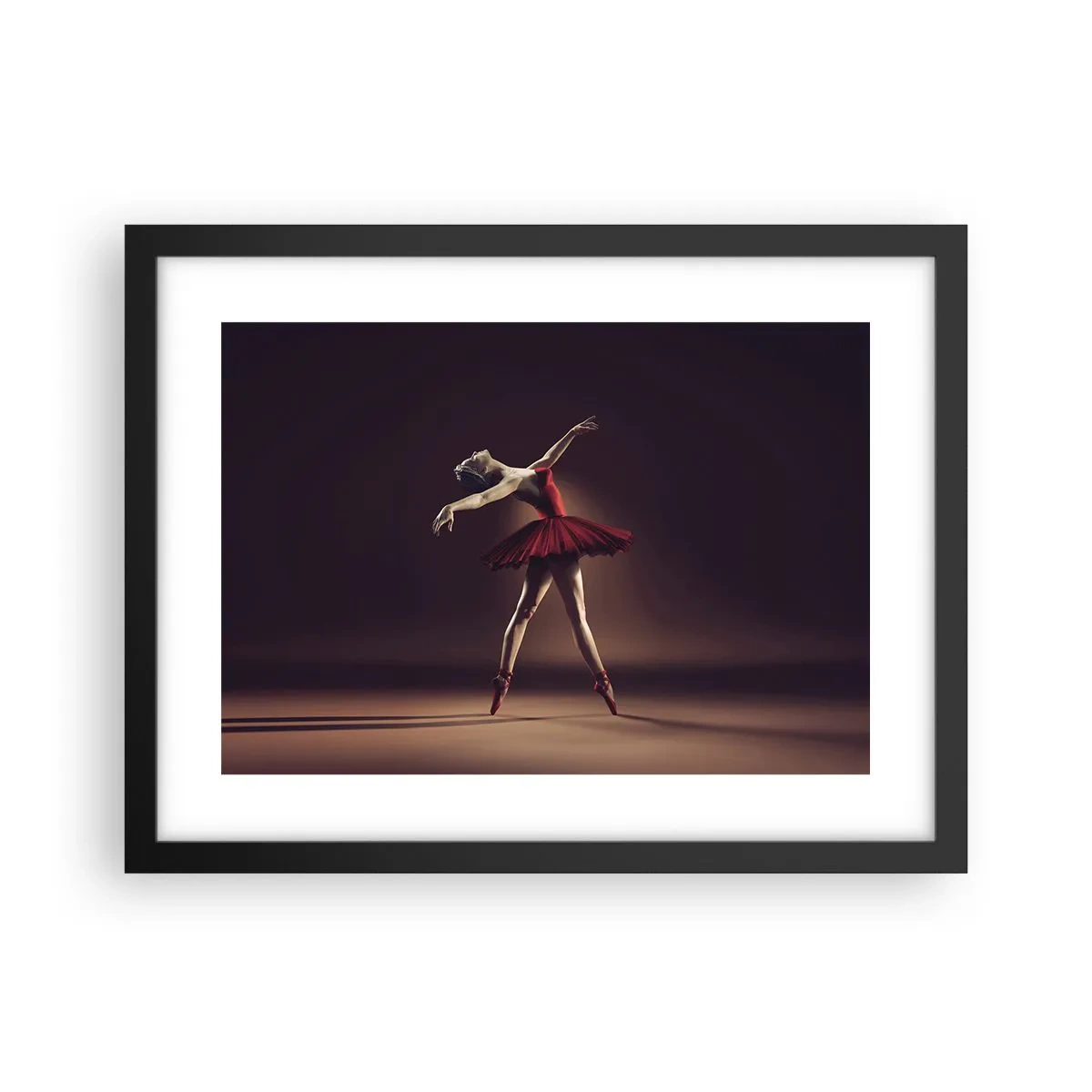 Poster in einem schwarzem Rahmen - Eine Primaballerina - 40x30 cm