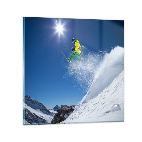 Glasbild - Bild auf glas - Tanzen mit den Bergen - 30x30 cm