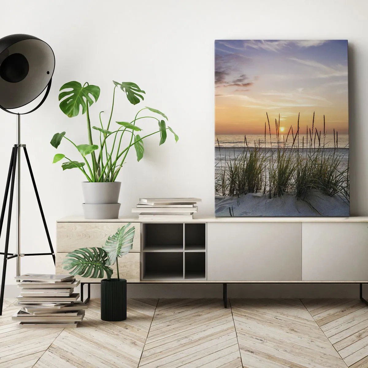 Bild auf Leinwand - Leinwandbild - Schau, denk, fühl - 65x120 cm