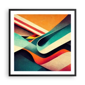 Poster in einem schwarzem Rahmen - Intensive Komposition - 60x60 cm