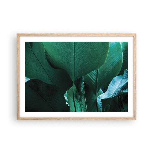 Poster in einem Rahmen aus heller Eiche - Dem Licht zugewandt - 70x50 cm