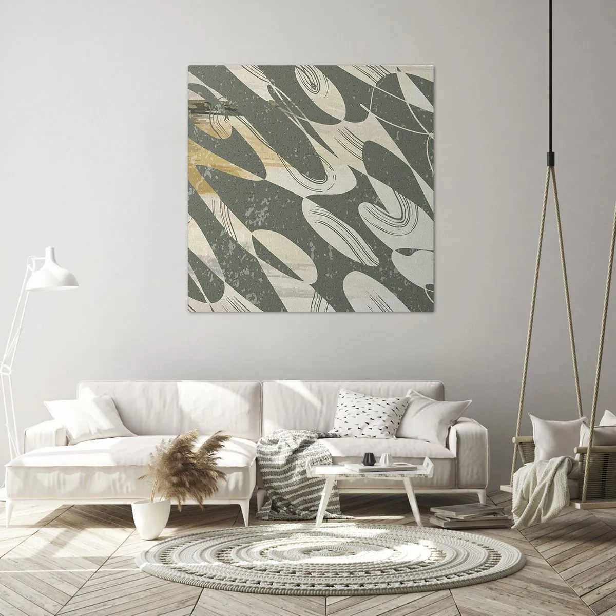 Bild auf Leinwand - Leinwandbild - Rhythmische Abstraktion - 50x50 cm