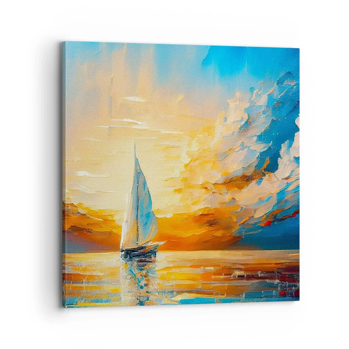 Bild auf Leinwand - Leinwandbild - In Gold segeln - 70x70 cm