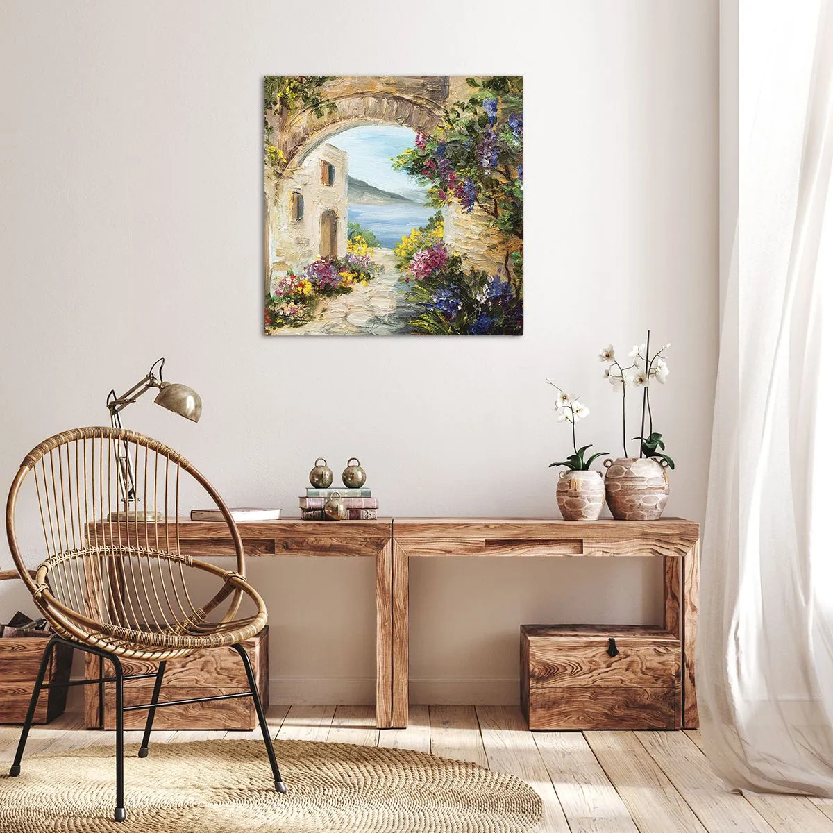 Bild auf Leinwand - Leinwandbild - Charme einer Küstenprovinz - 50x50 cm