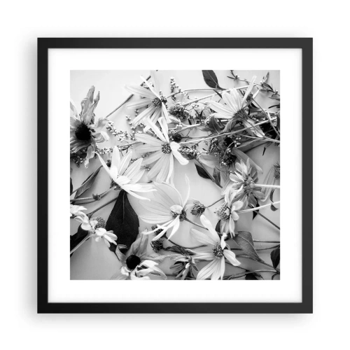 Poster in einem schwarzem Rahmen - Kein Blumenstrauß - 40x40 cm