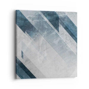 Bild auf Leinwand - Leinwandbild - Räumliche Komposition - graue Bewegung - 30x30 cm