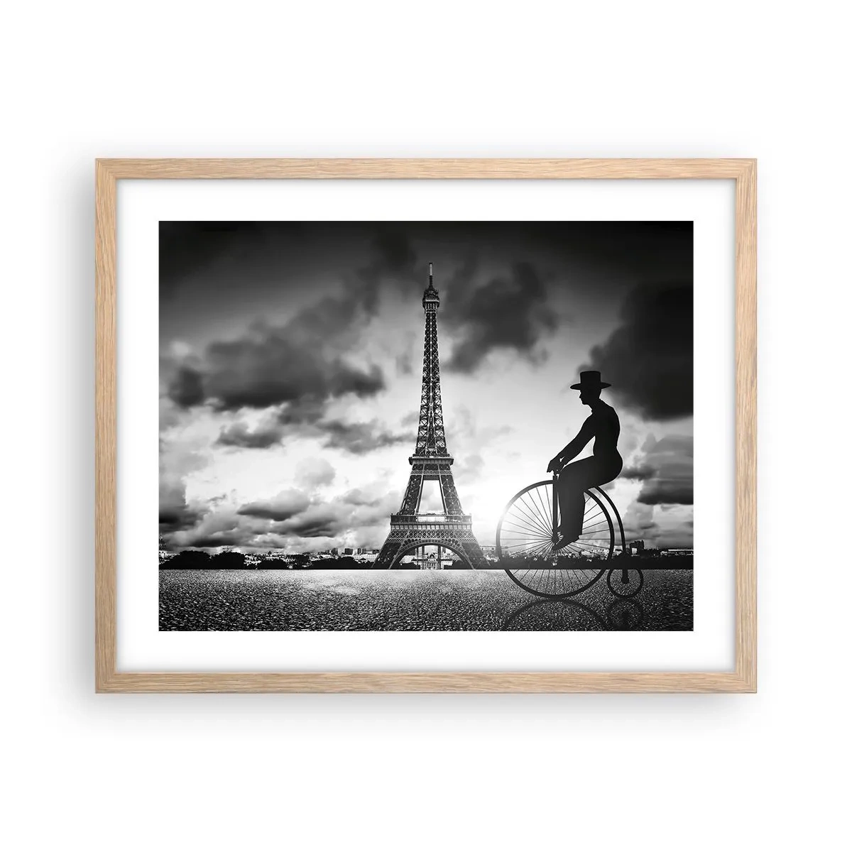 Poster in einem Rahmen aus heller Eiche - Sehnsucht nach Belle Epoque - 50x40 cm