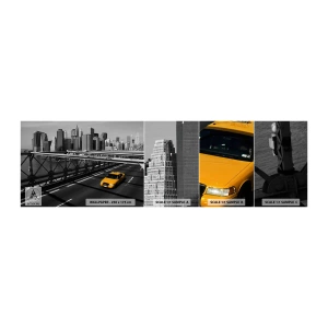 Fototapeten Muster Selbstklebend Deluxe Sticker - Die Farbe einer Großstadt - Stadt, New York, Die Architektur - 100x30 cm