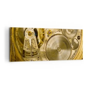 Bild auf Leinwand - Leinwandbild - Geh mit der Zeit - 100x40 cm