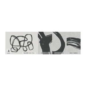 Fototapeten Muster Premium Sand - Schleifenabstraktion - Boho, Stück, Minimalistisch - 100x30 cm