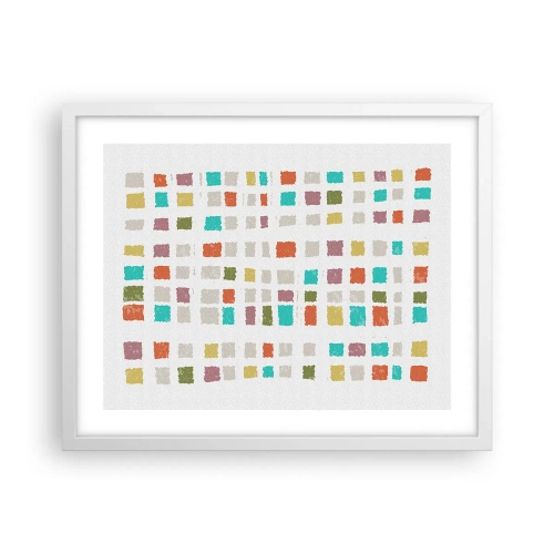 Poster in einem weißen Rahmen - Unbekanntes Spiel - 50x40 cm