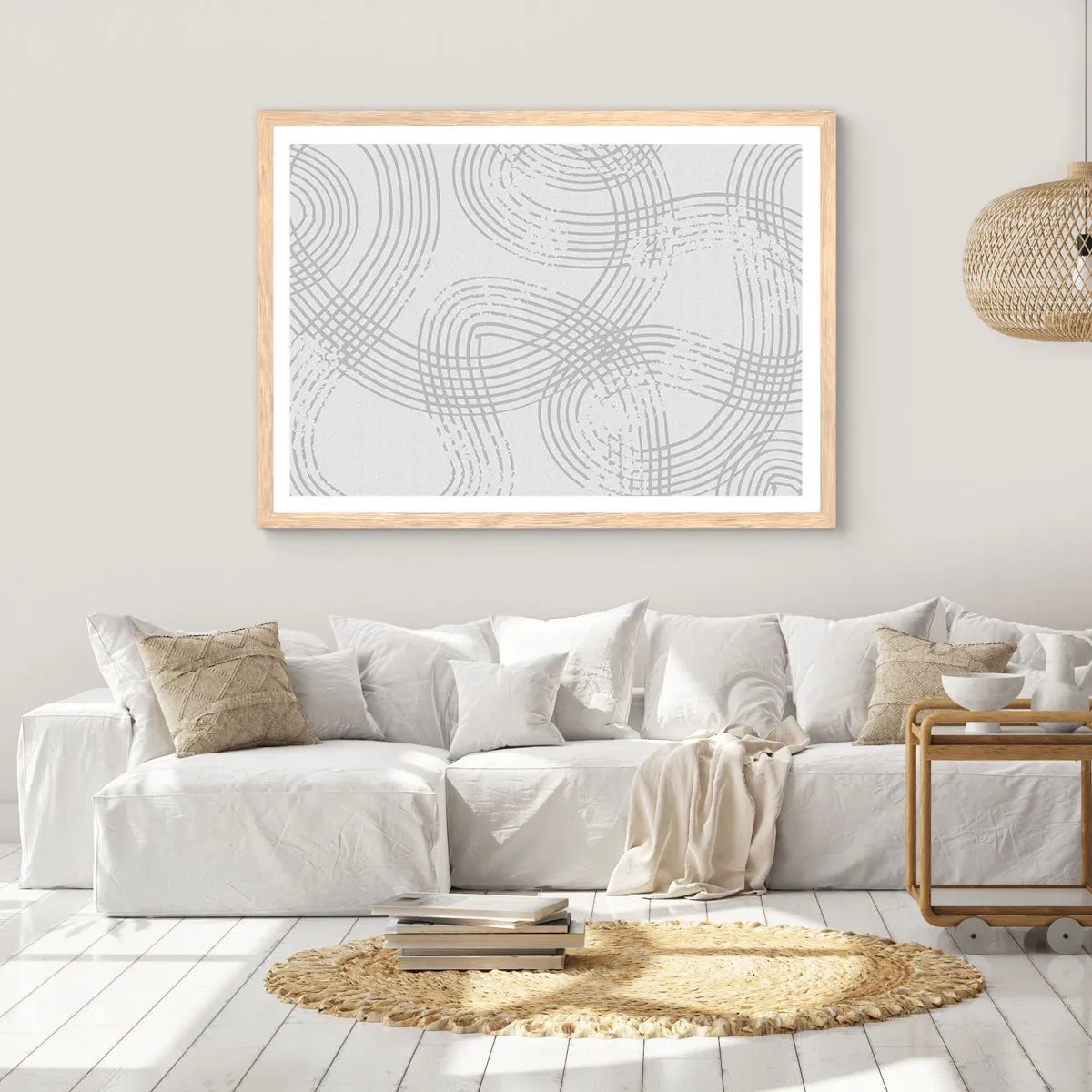 Poster in einem Rahmen aus heller Eiche - Es gibt keinen einfachen Weg - 91x61 cm