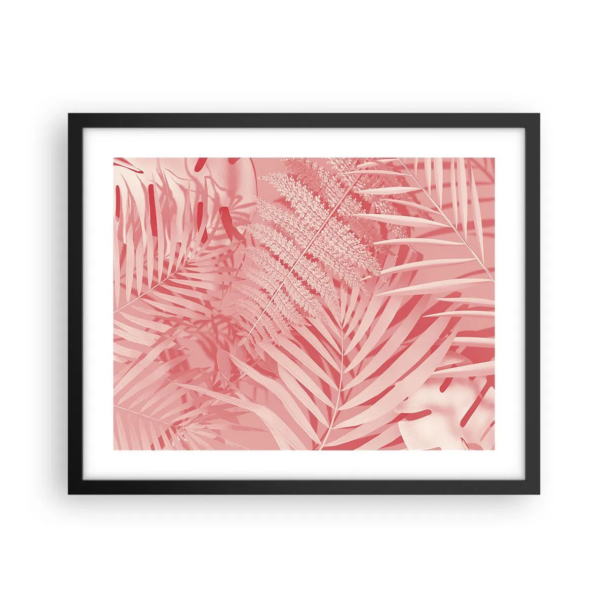 Poster in einem schwarzem Rahmen - Rosa Konzept - 50x40 cm