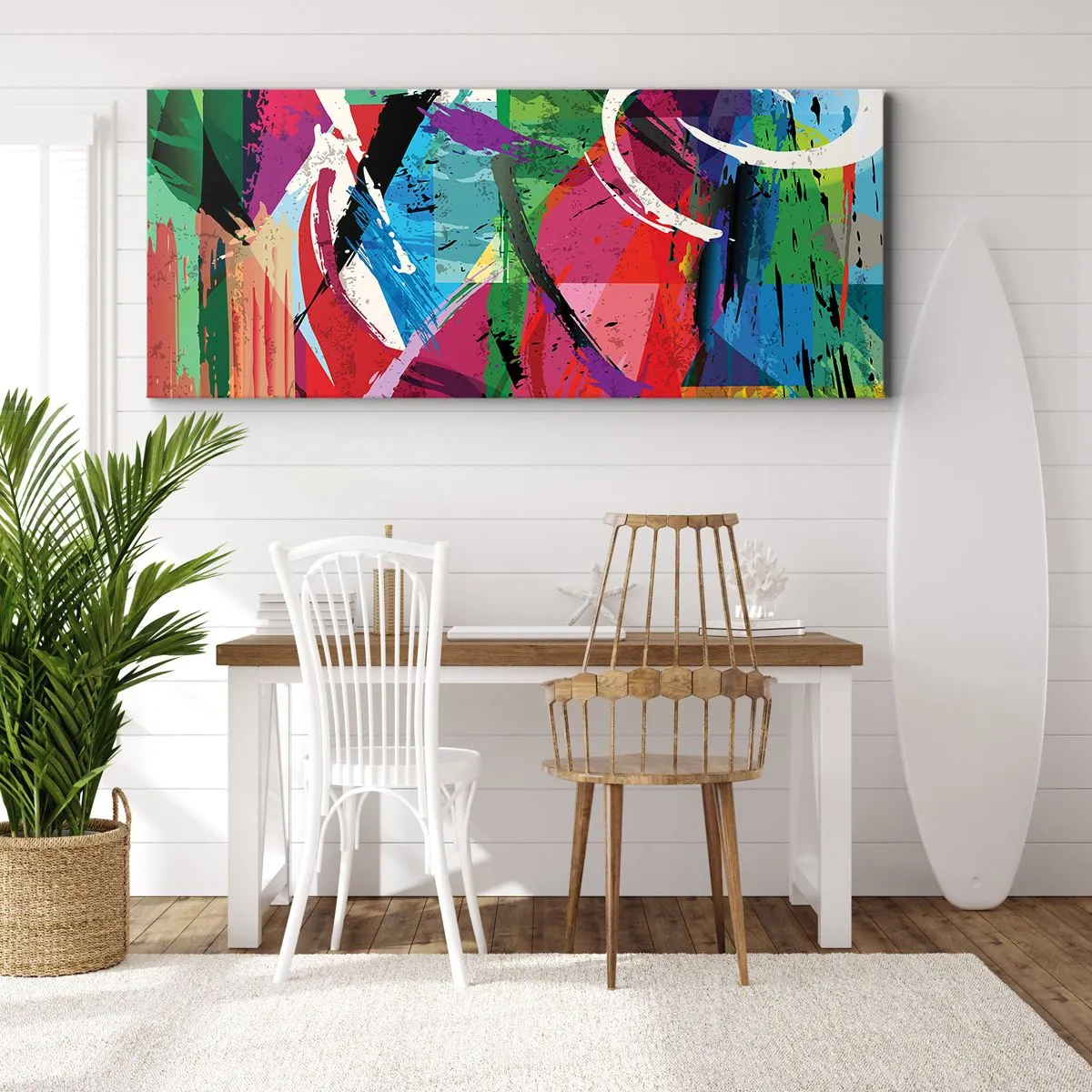 Bild auf Leinwand - Leinwandbild - Schnell, spritzig und springt - 100x40 cm